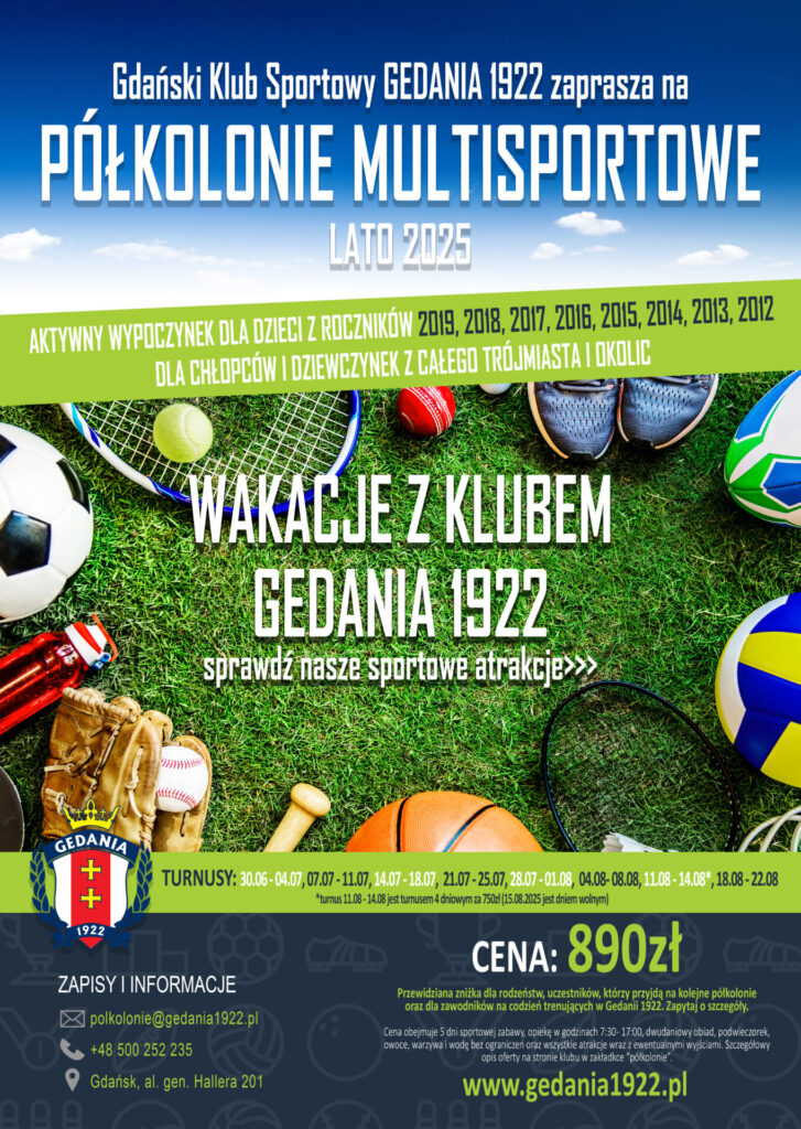 gedania1922_ półkolonie lato 2025 - multisport